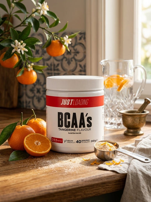 BCAA's JUSTLOADING Sabor Mandarina (Tangerine Flavour) - Ratio 2:1:1 - 240g - Berja Nutrition