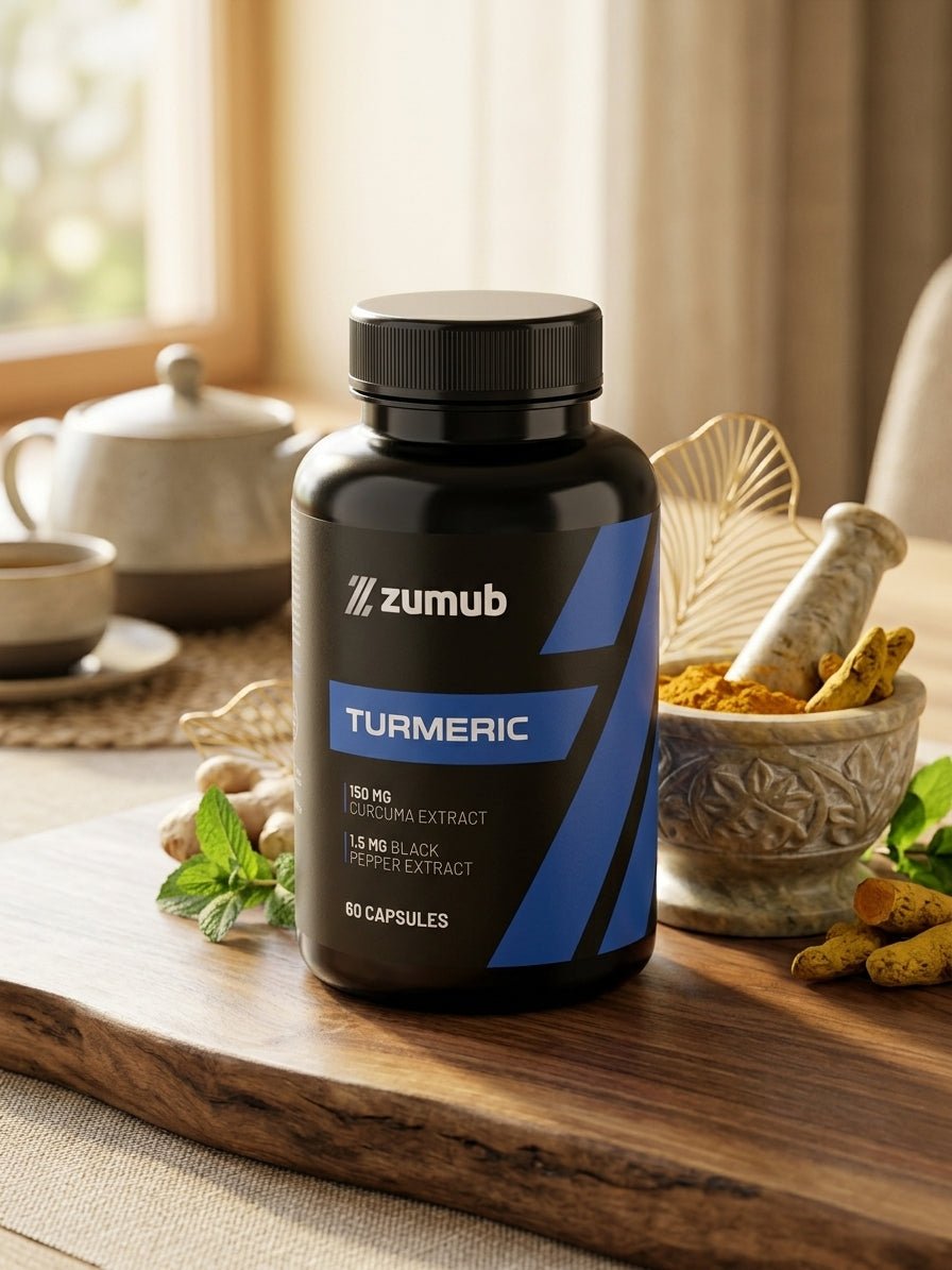 Zumub Turmeric: Extracto de Cúrcuma y Pimienta Negra (60 Cápsulas) - Berja Nutrition
